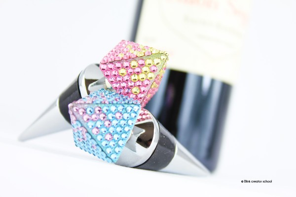 ワインボトルキャップデコレーション・グラデーションデザイン